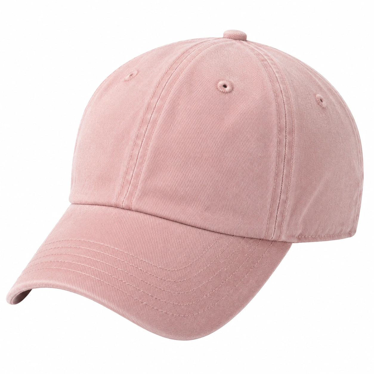 Baseballkappe Einheitsgröße Rosa Textilgewebe mit gebogenem Schirm für Alltag