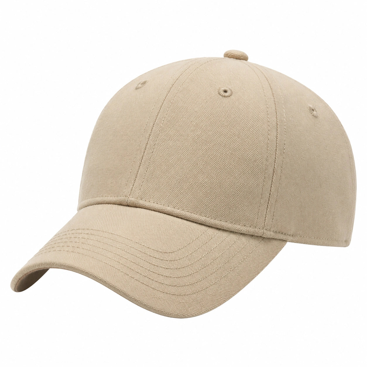 Baseballkappe Einheitsgröße Beige aus Textilgewebe mit gebogenem Schirm