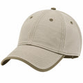 Baseballkappe Einheitsgröße aus Textilgewebe Beige mit gebogenem Schirm