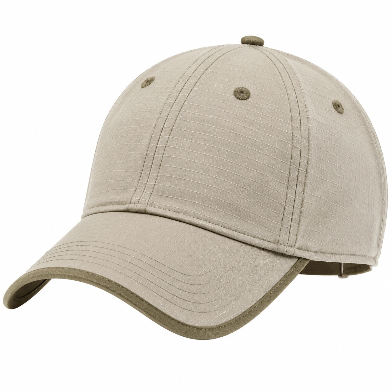 Baseballkappe Einheitsgröße aus Textilgewebe Beige mit gebogenem Schirm