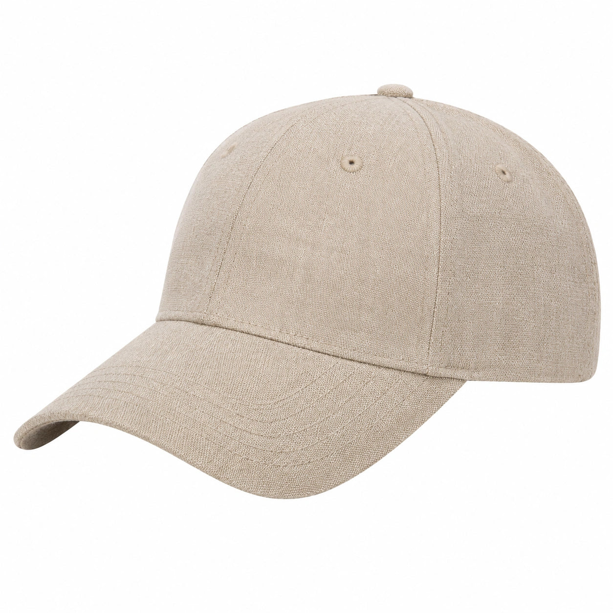 Baseballkappe Einheitsgröße Textil Beige mit gebogenem Schirm