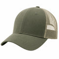 Trucker Cap Einheitsgröße Olivgrün Beige Textil Mesh Freizeit verstellbar