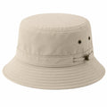 Anglerhut Einheitsgröße aus Baumwollgewebe in Beige mit Kordelzug