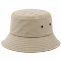Bucket Hat Einheitsgröße aus Baumwollgewebe in Beige mit Belüftungsösen
