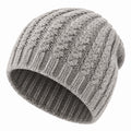 Strickmütze Einheitsgröße aus Strickmaterial Grau für Alltag im Rippstrick-Design