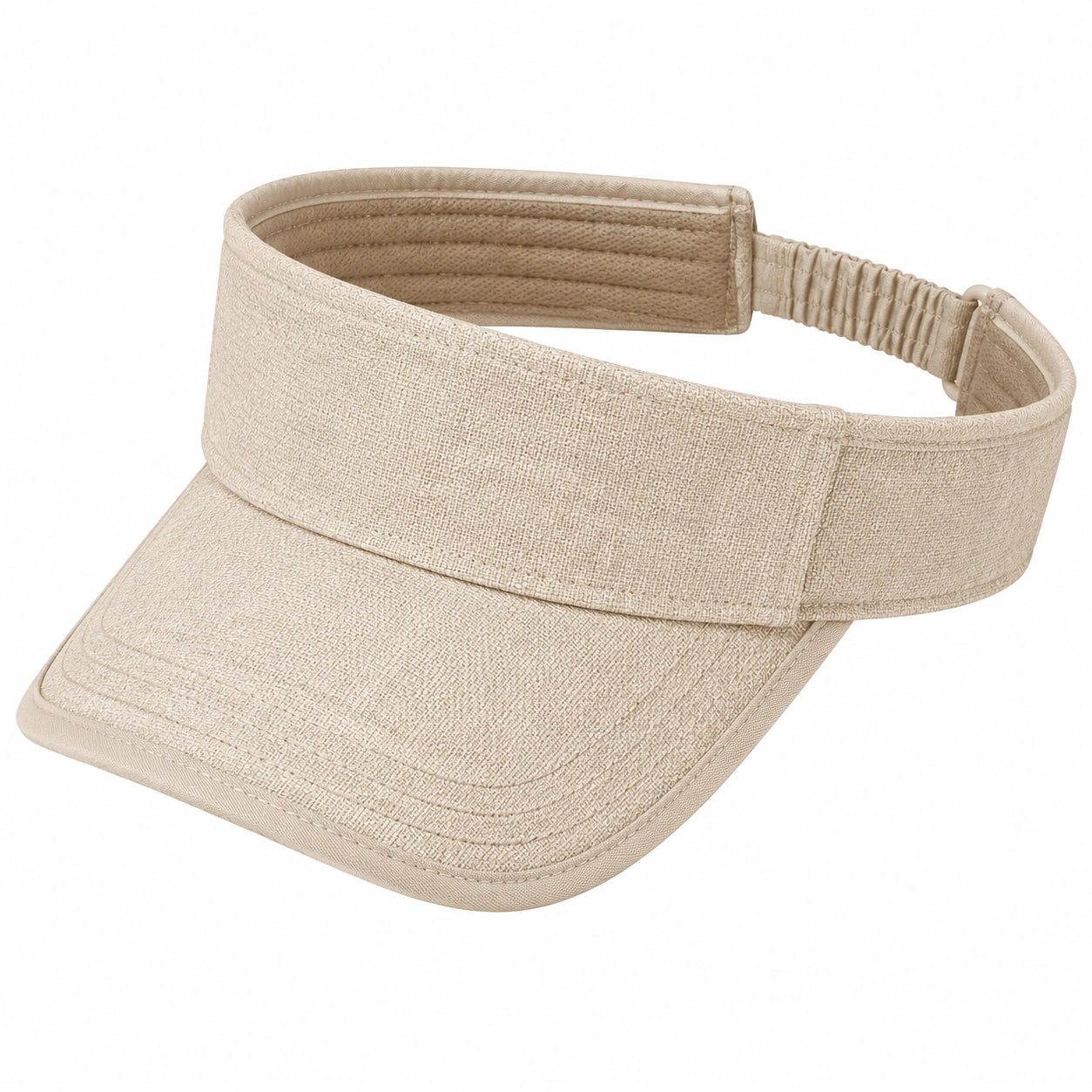 Sonnenvisier Einheitsgröße aus Textil Beige verstellbar für Freizeit und Sport