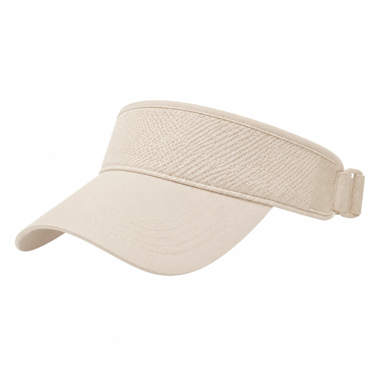 Sonnenvisier Einheitsgröße Textil Beige atmungsaktiv verstellbar
